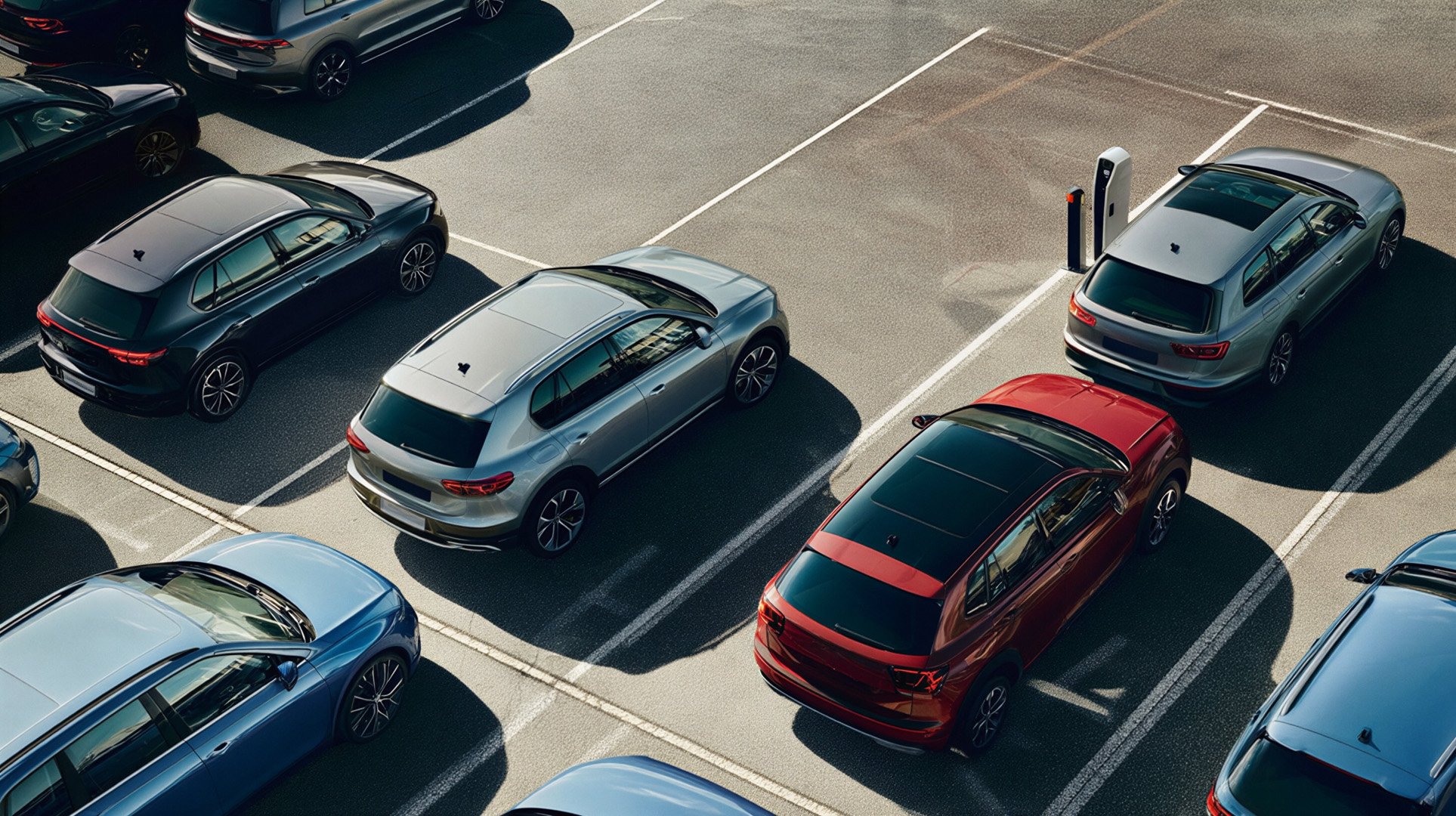 Parkplatz mit Autos