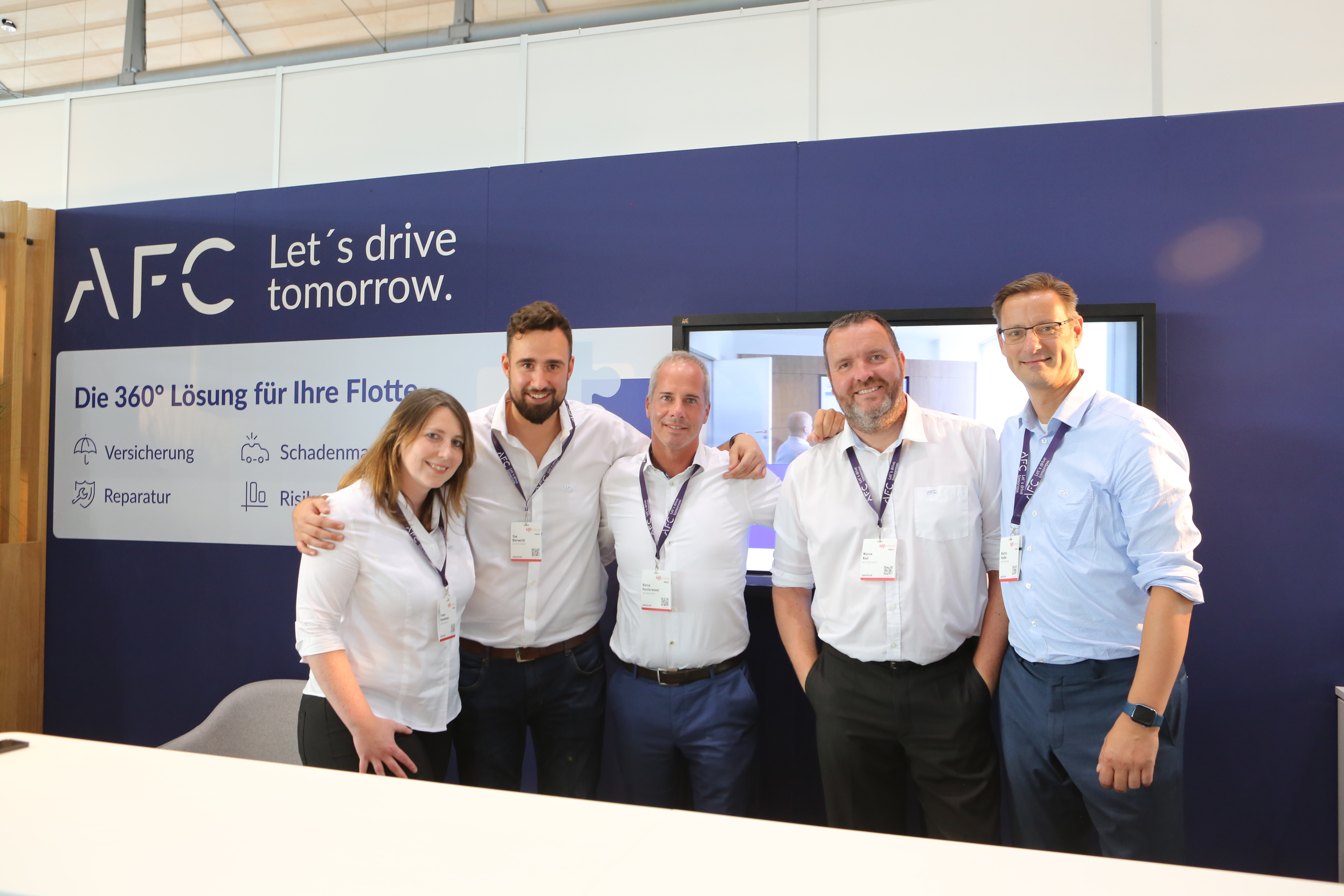 AFC Mitarbeiter auf der Messe